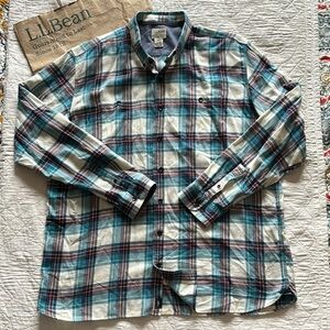 LL Bean Lightweight Plaid Shirt